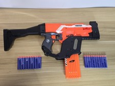 Nerf gun bundle stryfe Auto Fire With Worker Attachments, 18 Mag  + Bullets.