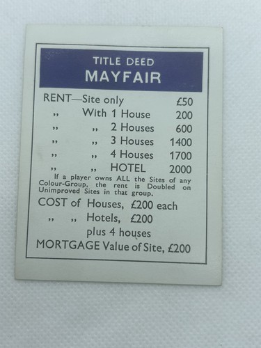 Monopoly vintage spare - monopoly,