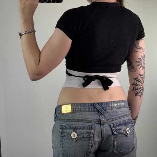 Y2k vintage cropped fine knit - y2k,