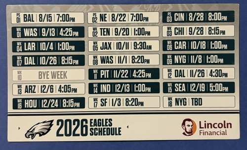 2026 philadelphia eagles - philadelphia,