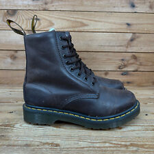 Dr Martens Boots Womens UK 4 Serena Brown Faux Fur Lined Leather Combat DM Emo