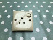 CARAVAN MOTORHOME BOAT CLIPSAL 240v Round 3 Pin 5 amp Socket, Can Be 12v