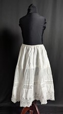 Antique / Vintage Victorian ? Girl's Broderie Anglaise Skirt / Petticoat