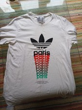 Adidas PARIS Vintage T Shirt Size M  White