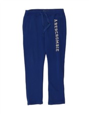 ABERCROMBIE & FITCH Womens New York Tracksuit Trousers UK 14 Large  Blue DU94