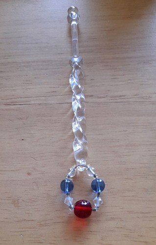 Glass lace bobbin clear - bobbin., with