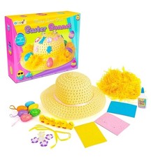 Easter Bonnet Kit Make Your Own Bonnet Hat Craft Set with Chicks Egg Nest flower