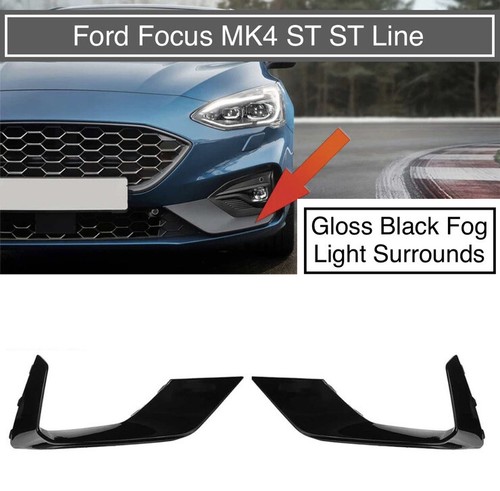 Gloss black front fog light - black,