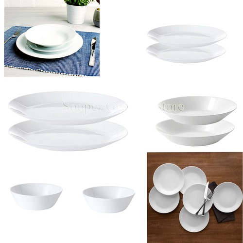 White plates bowls - white,