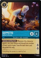 174/204 GEPPETTO SKILLED CRAFTSMAN EN8 RARE DISNEY LORCANA CARD