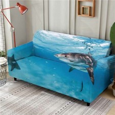 Bamboo Bubble Shark Stretch Sofa Cover Lounge Couch Slipcover Recliner Protector