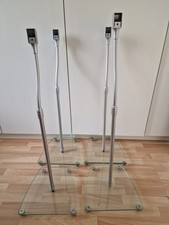Adjustable slim  tempered glass base speakers stands x 4