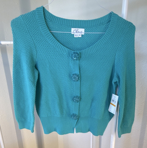 Chaus girls aqua knit cotton - aqua,