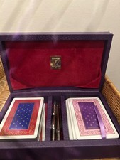 Aspinall Bridge Playing Cards in Purple Leather Box
