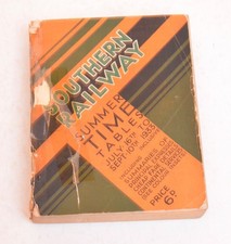 Railway Passenger Timetable Southern Rly Summer 16th July 1933