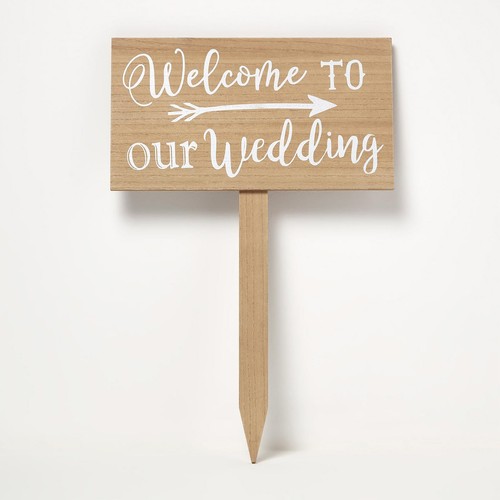 Wedding welcome sign wooden - welcome,