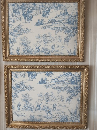Matching blue toile - blue,