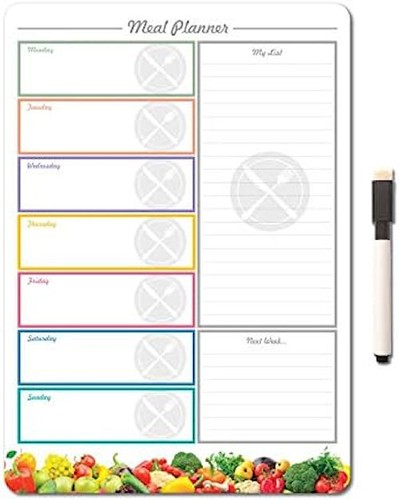Magnetic weekly meal planner - weekly,