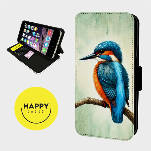 Kingfisher bird faux leather - bird,