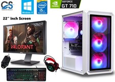 Gaming PC Bundle i5 3rd Gen 16GB RAM GT 710 256GB SSD 500GB HDD Win11 + 22"