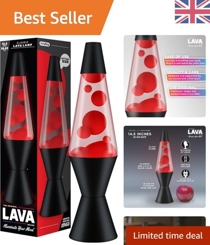 Retro red lava motion - retro, 14.5"
