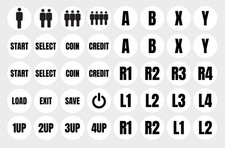 Die cut arcade button stickers - arcade,