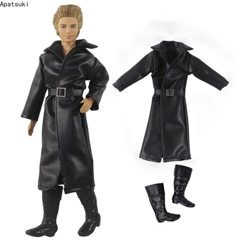 Black leather doll - leather,