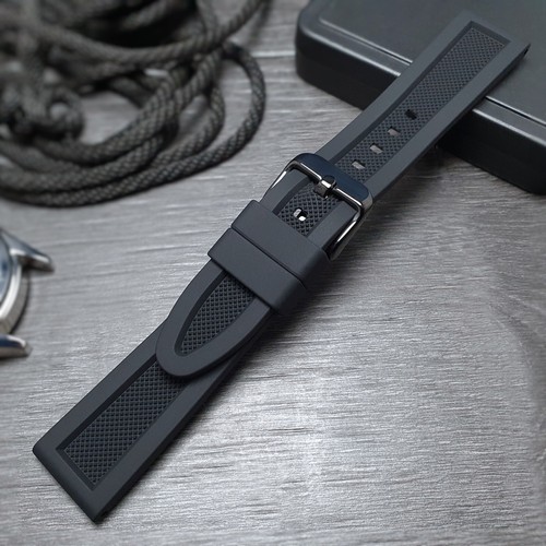 Black silicone rubber divers - black,