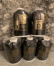 5 x NEW Bestex Machine Embroidery Thread. Polyester / 5000M / Black 