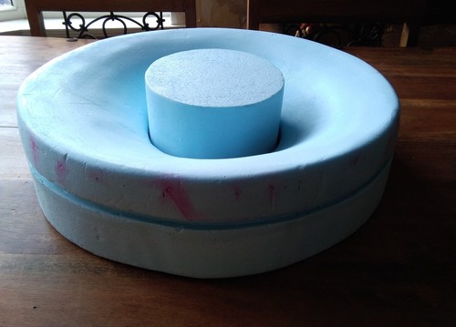 Styrofoam hat brim - block,, hand