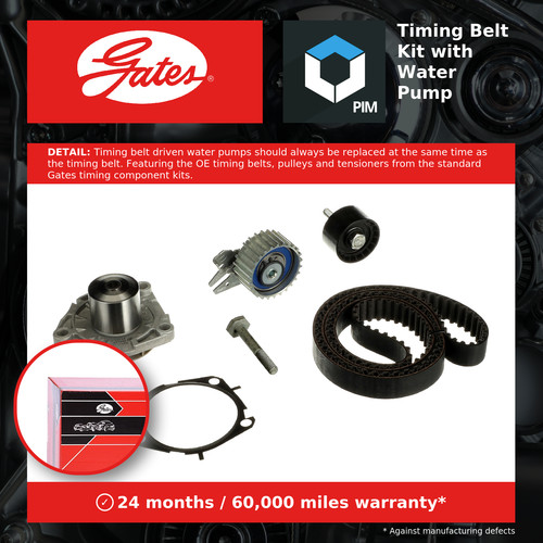 Timing belt water pump - belt, kit