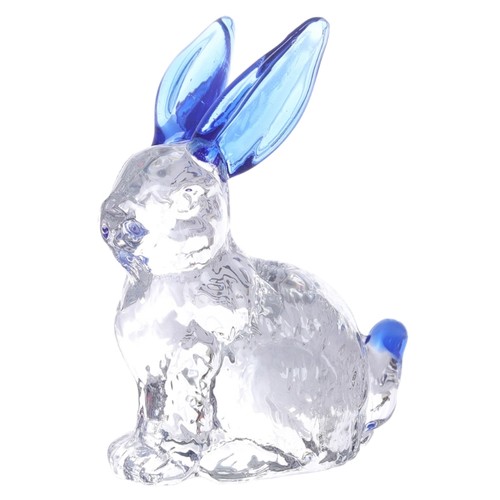 Crystal glass rabbit statue - crystal,