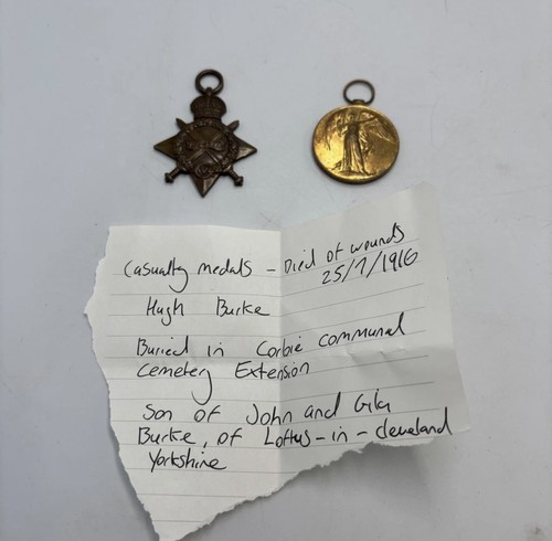 Ww1 1915 star victory medal - &,
