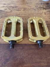 Old school bmx pedals SR CUSTOM-M BMX  SR MP-464  80s VINTAGE BMX GOLD