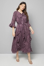 Wallis Plum Maxi Dress Womens