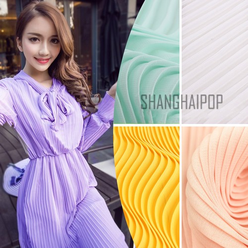 Pleated chiffon fabric - pleated,