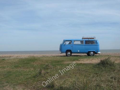 Photo 12x8 blue camper van - 12x8,