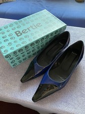 Bertie Blue & Black Patent