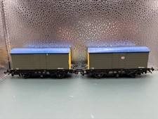 Hornby OO Gauge Rake Of 2 Refinished LWB Freight Wagons 