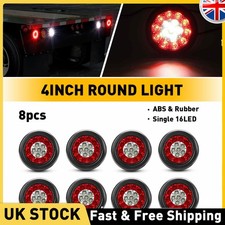 8PCS 12V LED Car Round White