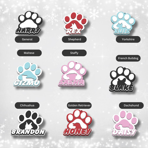 Christmas personalised dog - christmas,
