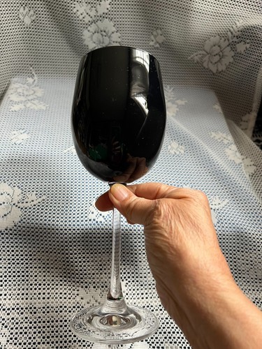 Vintage black crystal wine