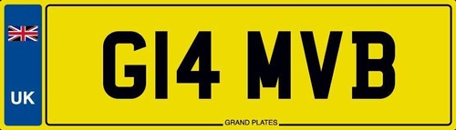 Glam number plate g14 mvb - v8,