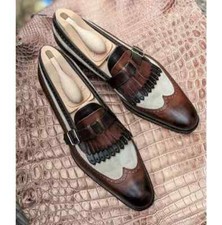 Handmade Mens Two Tone Fringe