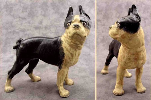 Large boston terrier cast iron - terrier,
