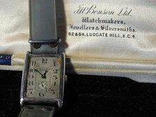 c1932 MILITARY R.A.F G.H WILLS -SELLMAN GENTS VINTAGE SOLID SILVER BENSON WATCH