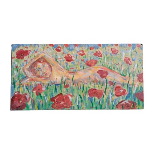 Original oil board painting - original, on