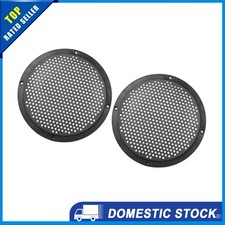 Universal 6.5" Car Audio Speaker Cover Mesh Subwoofer Grill Black Pack of 2