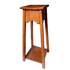Antique edwardian oak plant - edwardian,
