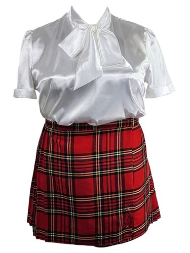 White glossy satin short